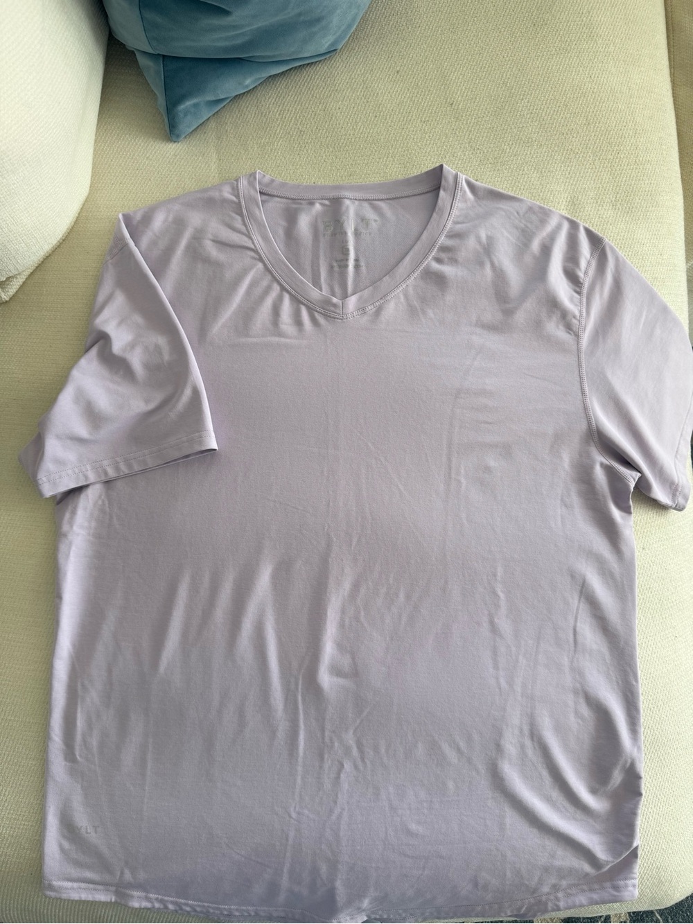 BYLT Basics Men’s V-Neck T-Shirt in Light Purple